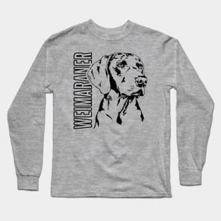 Weimaraner dog lover portrait Long Sleeve T-Shirt